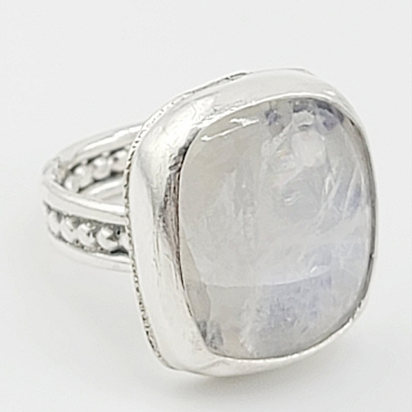 DREAMYJWLS Jewelry - MOONSTONE HANDMADE RING IN 925 STERLING SILVER METAL 4